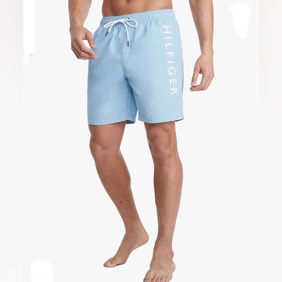 Tommy Hilfiger Other - Tommy Hilfiger baby blue standard 7” swim trunks size Medium